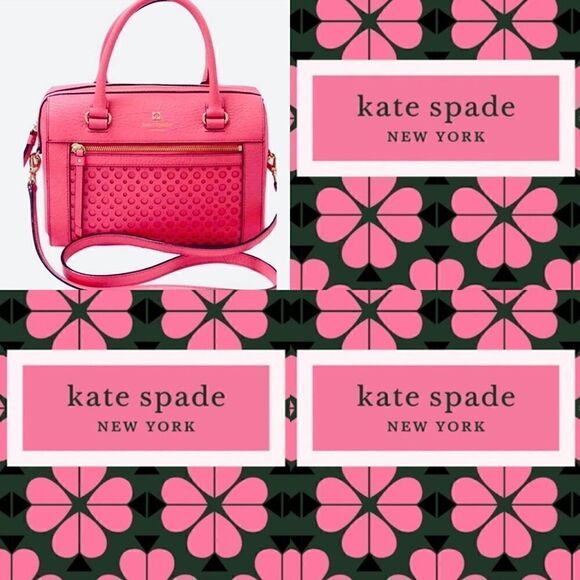 ♠️ NWT Vintage Kate Spade Delaney Perri Lane Bubbles satchel in Cabaret Pink - Picture 2 of 14
